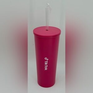 Tik Tok Logo Creator ExclusiveTumbler Cup Hot‎ Pink Matte Finish 20oz New VHTF